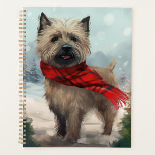 Cairn Terrier Hund im Schnee Weihnachten Planer