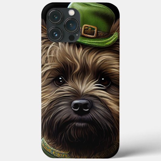 Cairn Terrier Hund in St. Patrick's Day Dress Case-Mate iPhone Hülle (Rückseite)