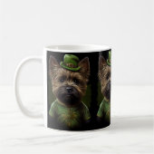 Cairn Terrier Hund in St. Patrick's Day Dress Kaffeetasse (Links)