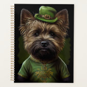 Cairn Terrier Hund in St. Patrick's Day Dress Planer (Vorderseite)