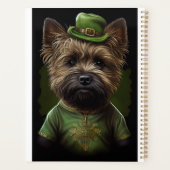 Cairn Terrier Hund in St. Patrick's Day Dress Planer (Rückseite)
