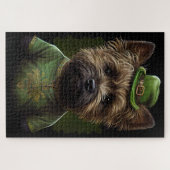 Cairn Terrier Hund in St. Patrick's Day Dress Puzzle (Horizontal)