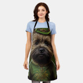 Cairn Terrier Hund in St. Patrick's Day Dress Schürze (Getragen)