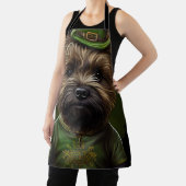 Cairn Terrier Hund in St. Patrick's Day Dress Schürze (InSitu)