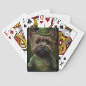 Cairn Terrier Hund in St. Patrick's Day Dress Spielkarten (Rückseite)