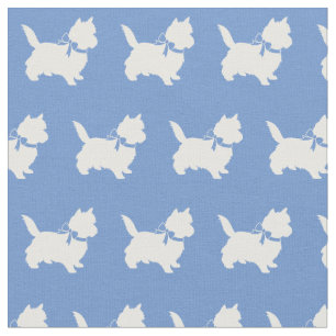 Cairn Terrier Hund Silhouette Pet Light Blue Stoff