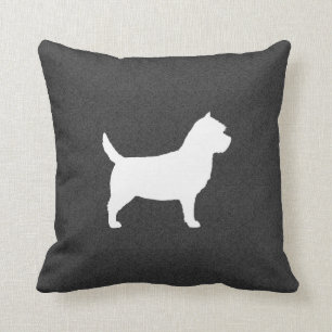 Cairn Terrier Hunde Rasse Silhouette dekorativ Kissen