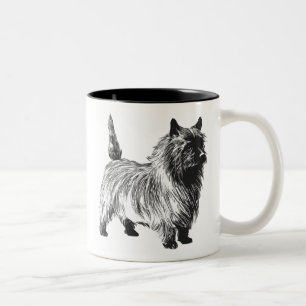 Cairn Terrier Hunde-Rasse Zotteliges Haustier Tass Zweifarbige Tasse