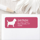 Cairn Terrier Hunde Silhouette Rücksendeadresse (Insitu)