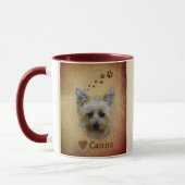 Cairn-Terrier-Hundeschalen-Tasse Tasse (Links)