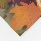 Cairn Terrier im Herbst hinterlässt Erntedank Art Fleecedecke (Ecke)