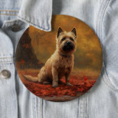 Cairn Terrier im Herbst Leaves Fall Inspiriert Button (Beispiel)