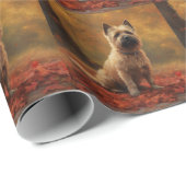 Cairn Terrier im Herbst Leaves Fall Inspiriert Geschenkpapier (Rolleneckpunkt)