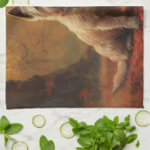 Cairn Terrier im Herbst Leaves Fall Inspiriert Geschirrtuch (Gefaltet)