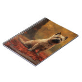 Cairn Terrier im Herbst Leaves Fall Inspiriert Notizblock (Linke Seite)