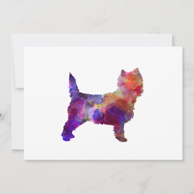 Cairn Terrier im Watercolor (Vorderseite)