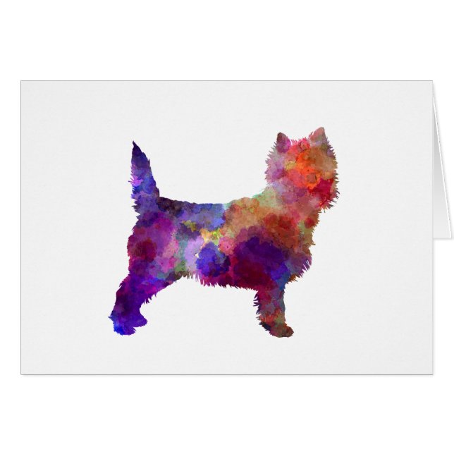 Cairn Terrier in Aquarell (Vorderseite (Horizontal))