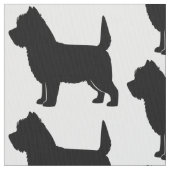 Cairn-Terrier in der Silhouette Stoff (Nahaufnahme)