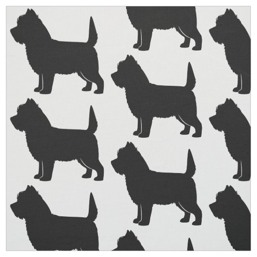 Cairn-Terrier in der Silhouette Stoff (Muster)