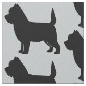 Cairn-Terrier in der Silhouette Stoff (Nahaufnahme)