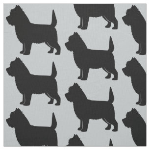Cairn-Terrier in der Silhouette Stoff