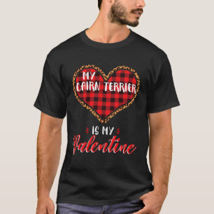 Cairn Terrier ist Valentine Heart Dog Leopard Buff T-Shirt