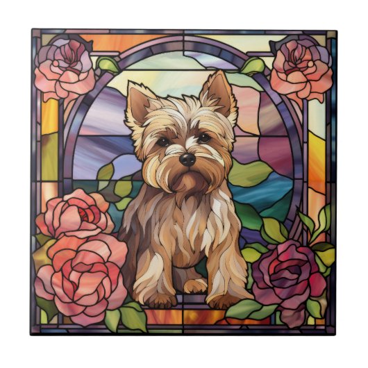 Cairn Terrier Keramik Decorative Tile Fliese (Vorderseite)