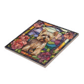 Cairn Terrier Keramik Decorative Tile Fliese (Seite)