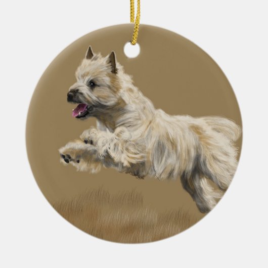 Cairn Terrier Keramikornament (Vorne)