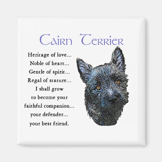 Cairn Terrier Kunstgeschenke Magnet (Vorne)