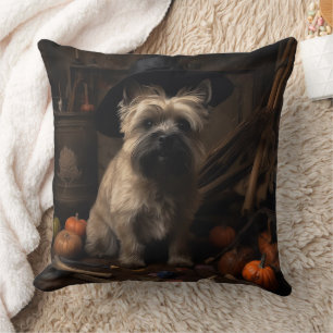 Cairn Terrier Kürbisse Halloween Gruselig Kissen