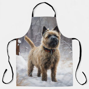 Cairn Terrier Lass es schneien Weihnachten Schürze