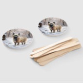 Cairn Terrier lässt es Weihnachten schnee Fächer (Non-assembled)