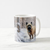Cairn Terrier lässt es Weihnachten schnee Kaffeetasse (VorderseiteRechts)