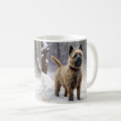 Cairn Terrier lässt es Weihnachten schnee Kaffeetasse (VorderseiteRechts)
