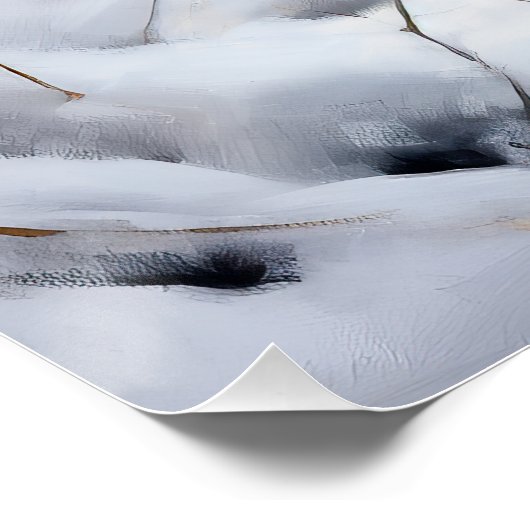 Cairn Terrier lässt es Weihnachten schnee Poster (Ecke)