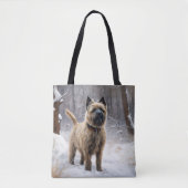 Cairn Terrier lässt es Weihnachten schnee Tasche (Vorderseite)