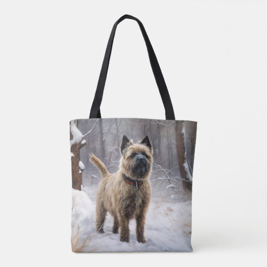 Cairn Terrier lässt es Weihnachten schnee Tasche (Rückseite)