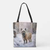 Cairn Terrier lässt es Weihnachten schnee Tasche (Rückseite)