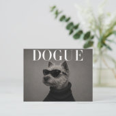 Cairn Terrier Luxus-Mode-Editorial Postkarte (Stehend Vorderseite)