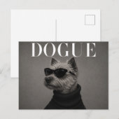 Cairn Terrier Luxus-Mode-Editorial Postkarte (Vorne/Hinten)