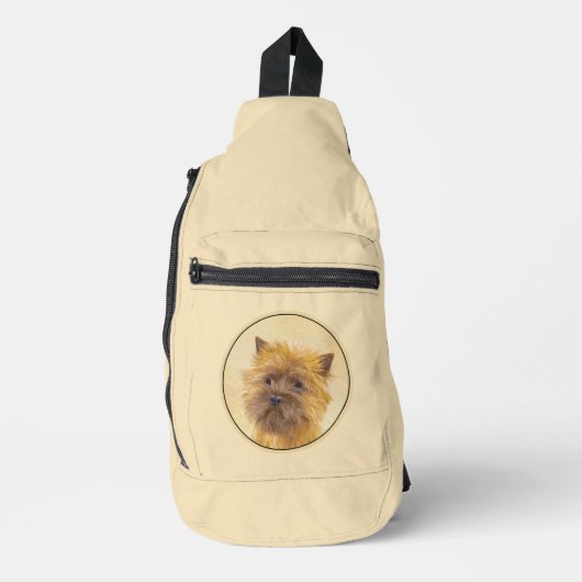 Cairn Terrier Malerei Niedlich Original Hunde Kuns Crossbody Bag (Vorderseite)
