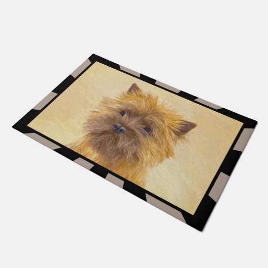 Cairn Terrier Malerei - Niedliche Original Hunde K Fußmatte (Schrägansicht)