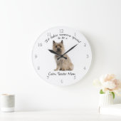 Cairn-Terrier-Mama-Uhr Große Wanduhr (Zuhause)