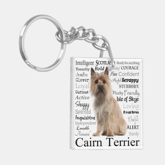 Cairn-Terrier-Merkmal-Schlüsselanhänger Schlüsselanhänger (Vorderseite links)
