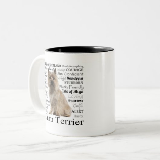 Cairn-Terrier-Merkmal-Tasse Zweifarbige Tasse (Vorderseite Links)