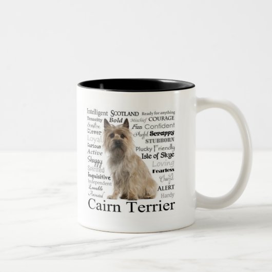 Cairn-Terrier-Merkmal-Tasse Zweifarbige Tasse (Rechts)