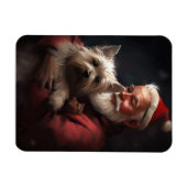 Cairn Terrier mit dem Weihnachtsmann Magnet (Horizontal)