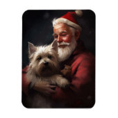 Cairn Terrier mit dem Weihnachtsmann Magnet (Vertikal)