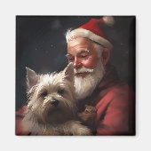 Cairn Terrier mit dem Weihnachtsmann Magnet (Vorne)